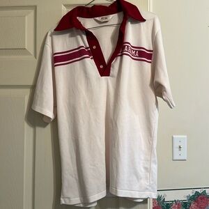 Vintage crimson and white Alabama crimson tide polo shirt size medium